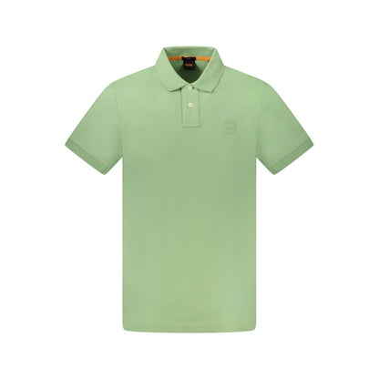 Hugo Boss Green Cotton Men's Polo