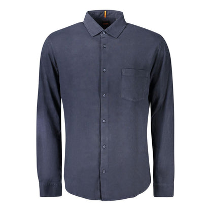 Hugo Boss Blue Cotton Men's Shirt