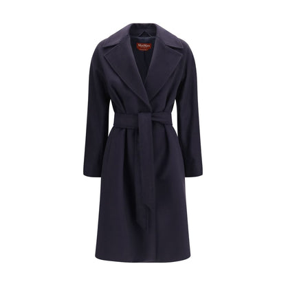 Max Mara Blue Wool Oves Aries Coat