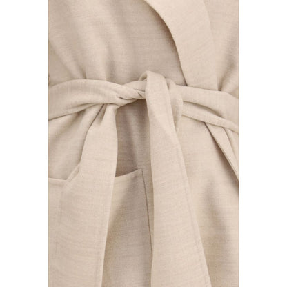 Fabiana Filippi Beige Wool Oves Aries Coat