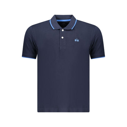 La Martina Blue Cotton Men's Polo Shirt