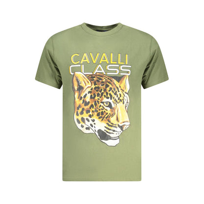 Cavalli Class Verde Cotton Men's T-Shirt