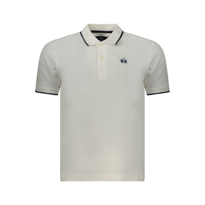 La Martina White Cotton Polo Shirt