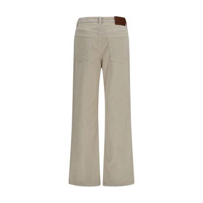 Marni Beige Cotton Flared Pants