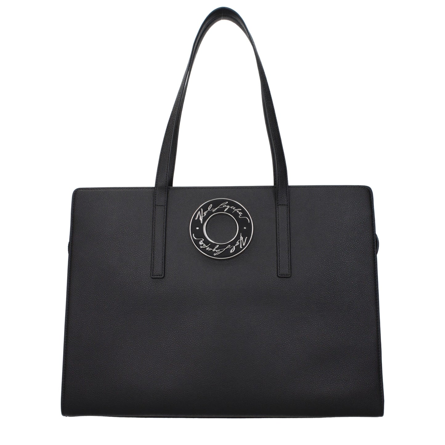 Karl Lagerfeld Black Leather Shoulder Bag