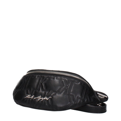 Karl Lagerfeld Black Leather Backpack