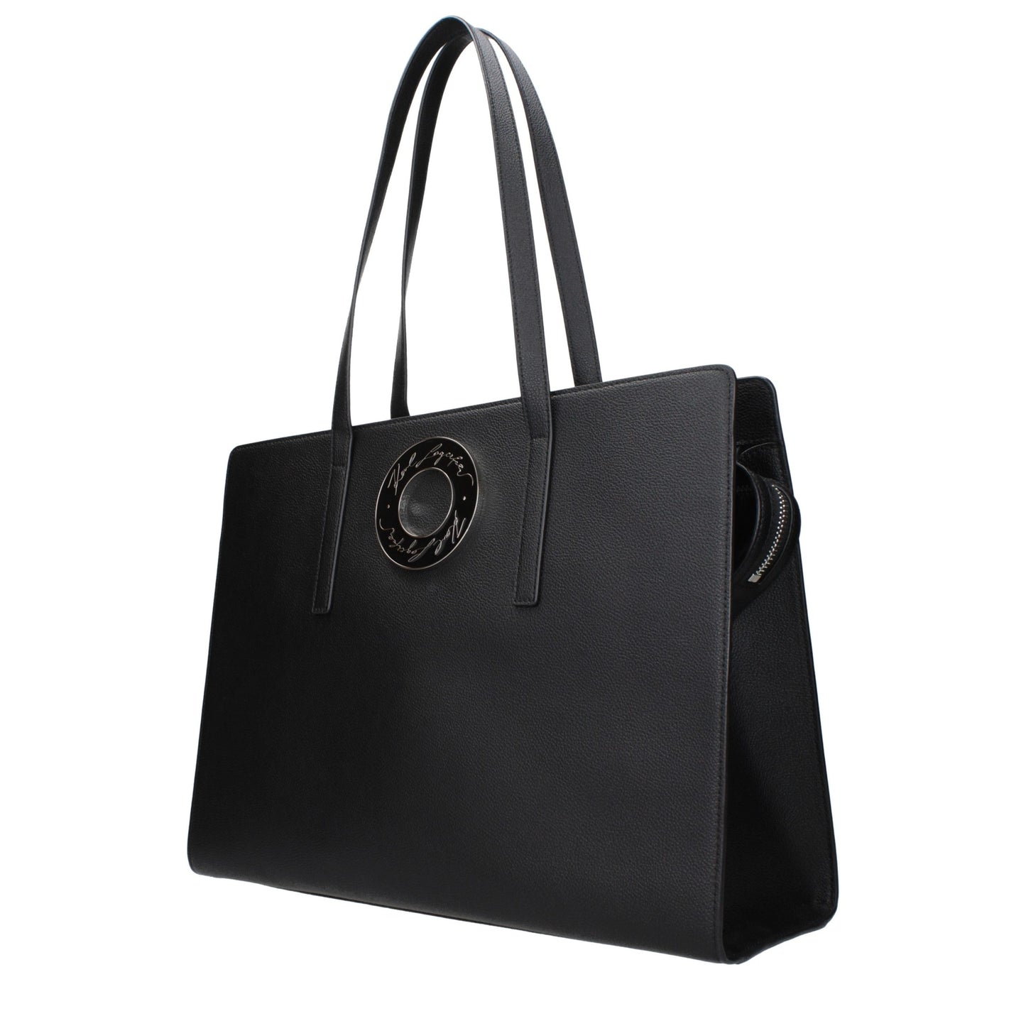 Karl Lagerfeld Black Leather Shoulder Bag