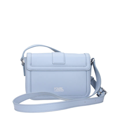 Karl Lagerfeld Light Blue Leather Crossbody Bag