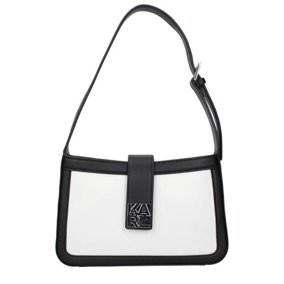 Karl Lagerfeld White Leather Shoulder Bag