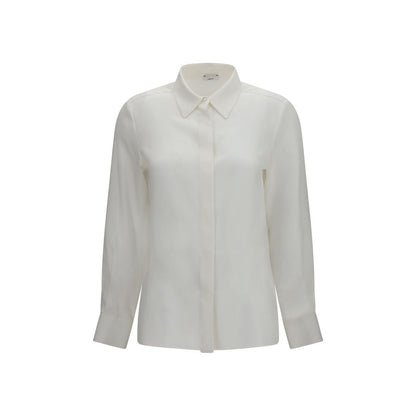 Lardini White Silk Dress Shirt
