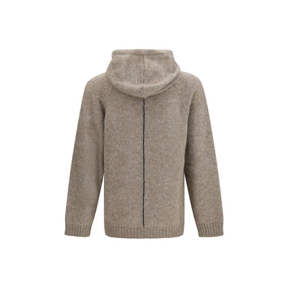 Giorgio Armani Beige Alpaca Vicugna Pacos Hoodie