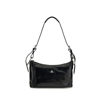 Vivienne Westwood Black Calf Leather Bos Taurus Shoulder Bag