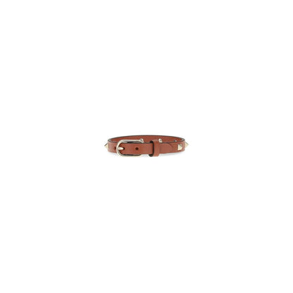 Valentino Garavani Brown Calf Leather Bos Taurus Bracelet