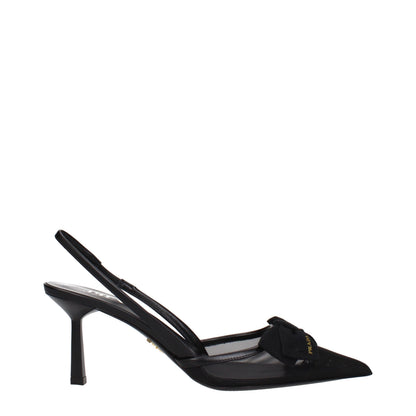 Prada Black Fibres High Heel Pumps