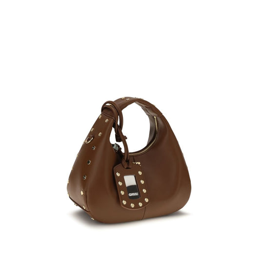 Ganni Brown Recycled Leather Handbag