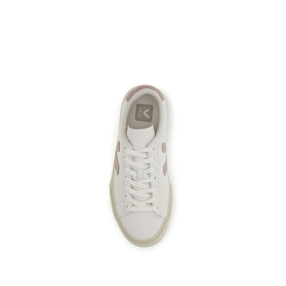 Veja White Calf Leather Bos Taurus Low Top Sneakers