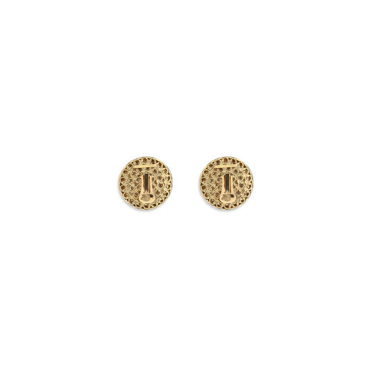 Alessandra Rich Gold Glass Earrings