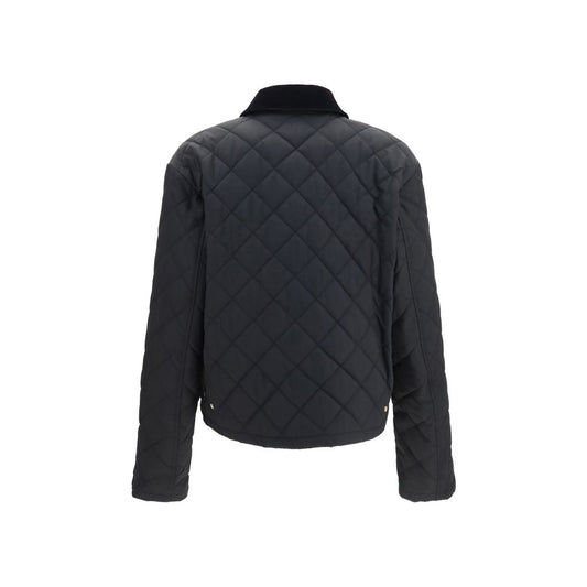 Ferragamo Black Cotton Full-Length Jacket
