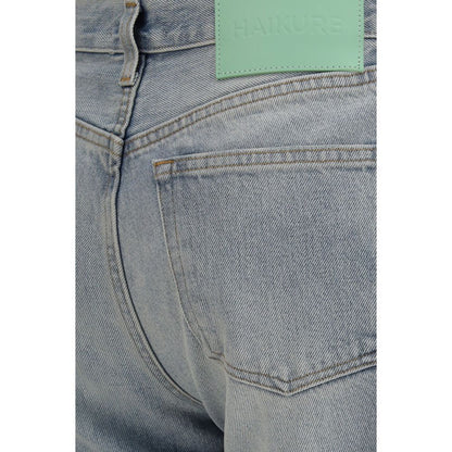 Haikure Blue Cotton Straight-Leg Jeans