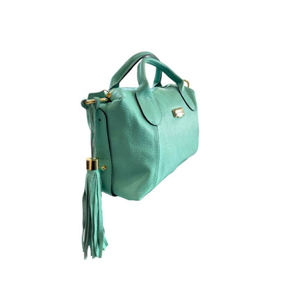 Baldinini Trend Turquoise Cowhide Handbag