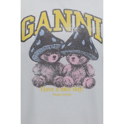 Ganni White Cotton T-Shirt