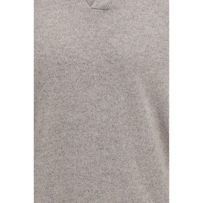 Brunello Cucinelli Gray Cashmere Sweatshirt