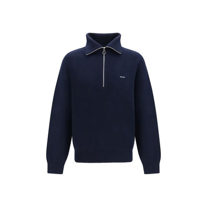 Prada Blue Wool Oves Aries Polo Shirt