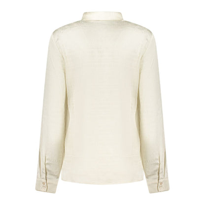 Guess Jeans White Polyester Dress Shirt