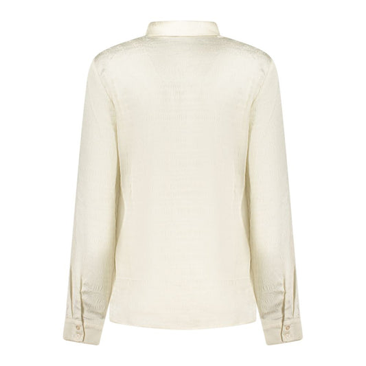 Guess Jeans White Polyester Dress Shirt