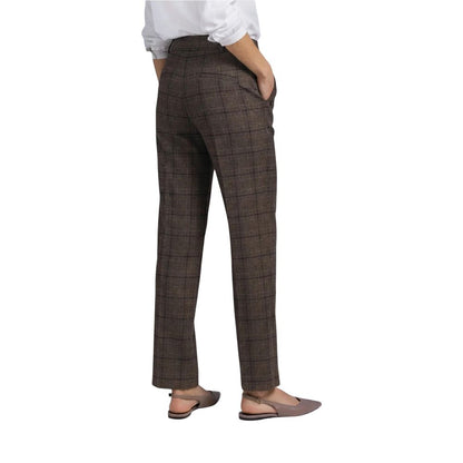 Street One Brown Polyester Casual Pants