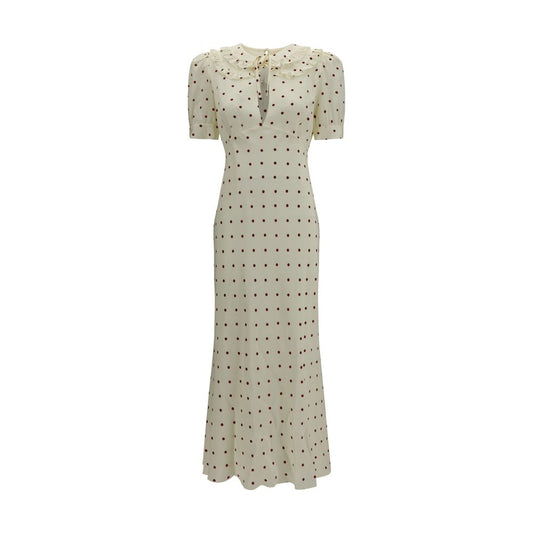 Alessandra Rich Beige Silk Casual Dress
