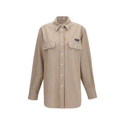 Miu Miu Orange Wool Oves Aries Shirt