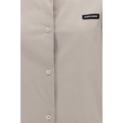 Miu Miu Gray Cotton Dress Shirt