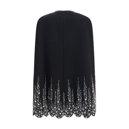 Valentino Garavani Black Wool Oves Aries Coat