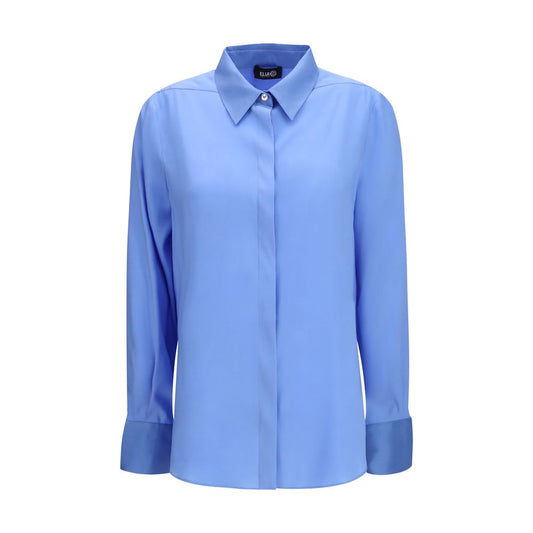 Ella Blue Silk Blouse