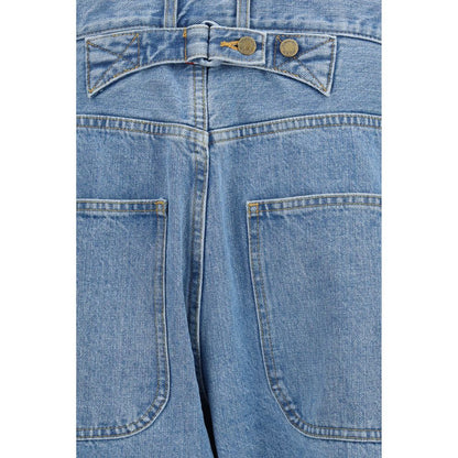 Thom Browne Blue Cotton Relaxed Fit Jeans