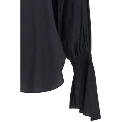 Ella Black Silk Blouse