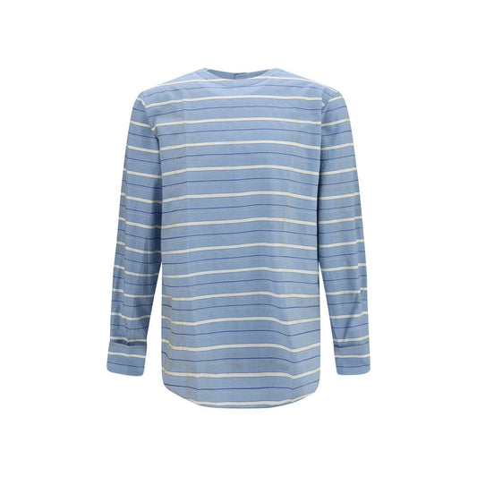 Prada Blue Cotton Pattern Shirt