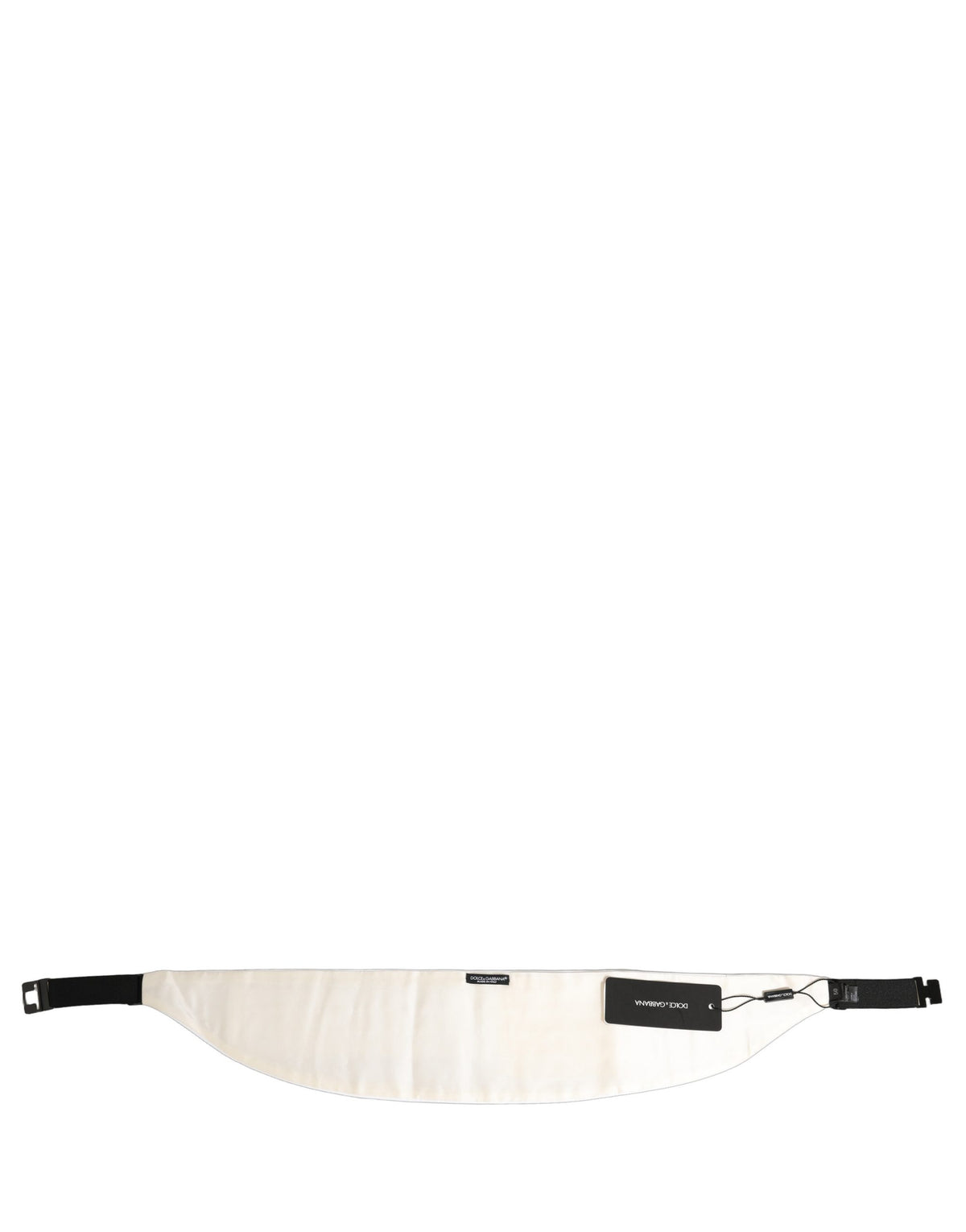 Dolce & Gabbana Weißer breiter Herren-Hüftgurt aus Baumwolle (Kummerbund)