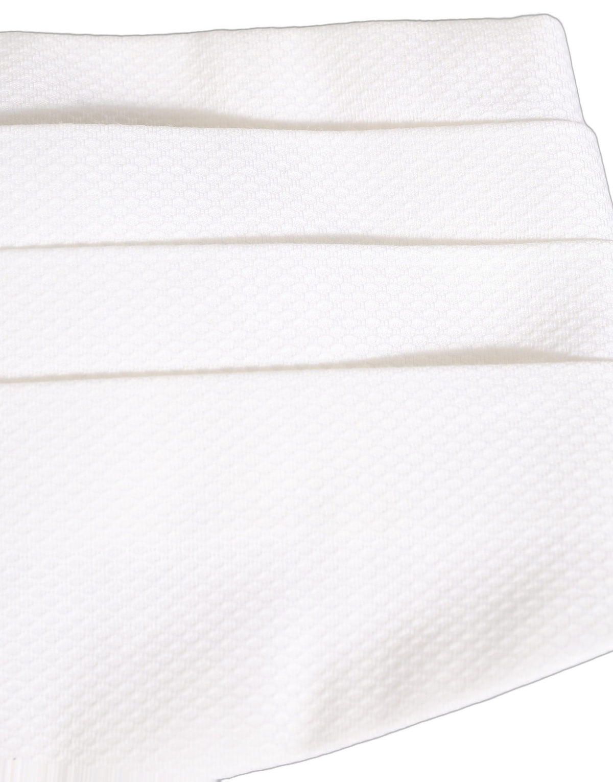Dolce & Gabbana Weißer breiter Herren-Hüftgurt aus Baumwolle (Kummerbund)