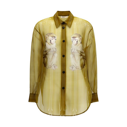 Khaite Beige Silk Pattern Shirt