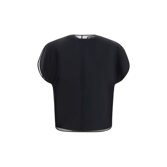 Khaite Black Silk Blouse