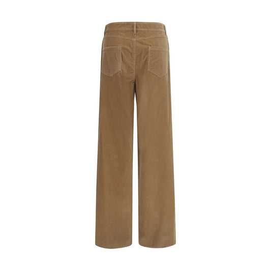 Max Mara Brown Cotton Casual Pants