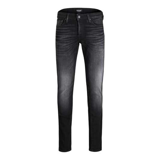 Jack Jones Black Cotton Skinny Jeans