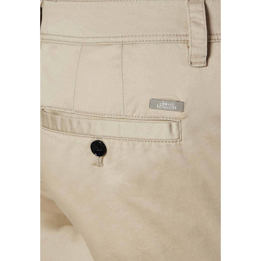 Armani Exchange Beige Cotton Bermuda Shorts