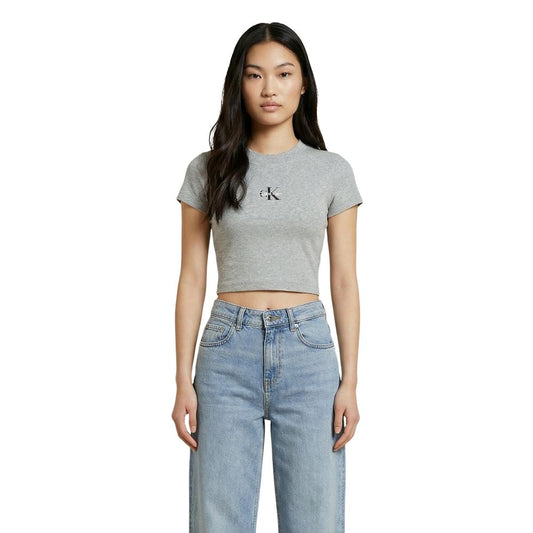 Calvin Klein Jeans Gray Cotton T-Shirt