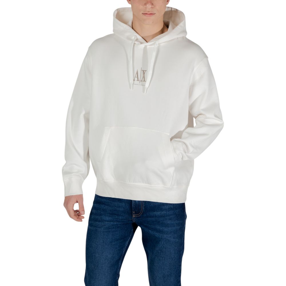 Armani Exchange Cream Cotton Hoodie