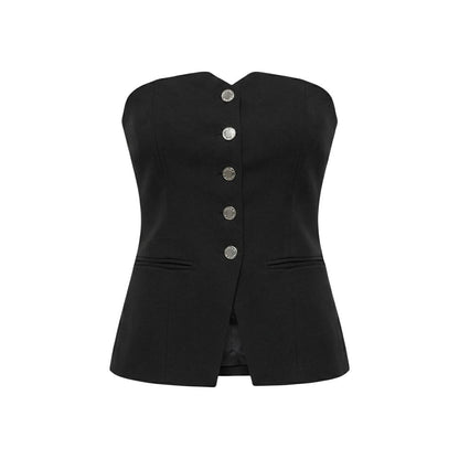 Morgan De Toi Black Cotton Top
