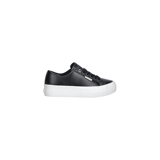 Calvin Klein Jeans Black Leather Low Top Sneakers