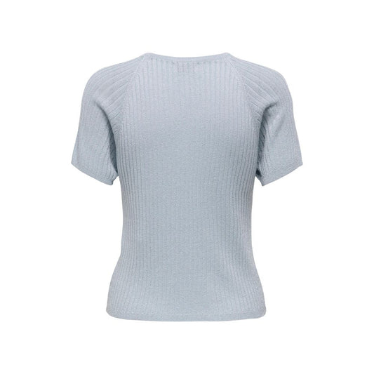 Jacqueline De Yong Blue Viscose T-Shirt
